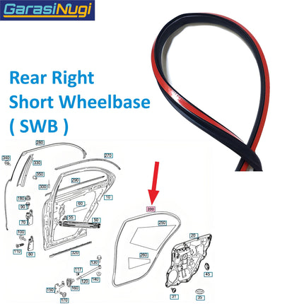 Door Seal For Mercedes W221 Karet Pintu Weatherstrip S300 S350