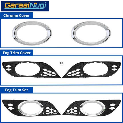 Fog Trim Mercy W211 FL Elegance Cover Chrome Lampu Kabut Bracket E350