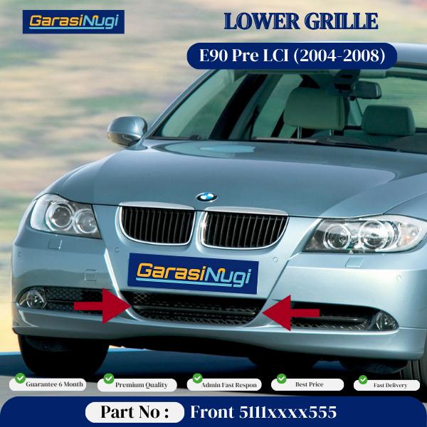 Lower Grille For BMW E90 Pre LCI Cover Bumper Bawah 320
