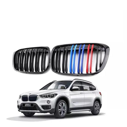 BMW Grill Kidney Grille Hidung Kap Double Slat Glossy M Color F48 X1