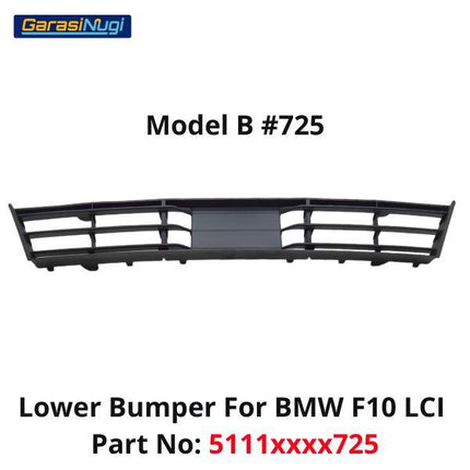 Lower Grille For BMW F10 LCI Front Bumper Depan Bawah 520