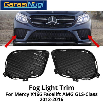 Fog Trim Mercy X166 Facelift AMG Cover Lampu Kabut Bracket GLS