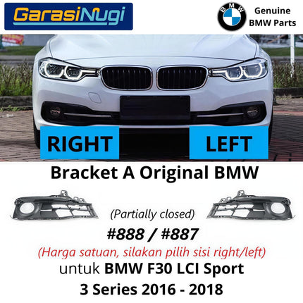 Fog Light Trim For BMW F30 LCI Sport Bumper Lampu Kabut Grill 320 328