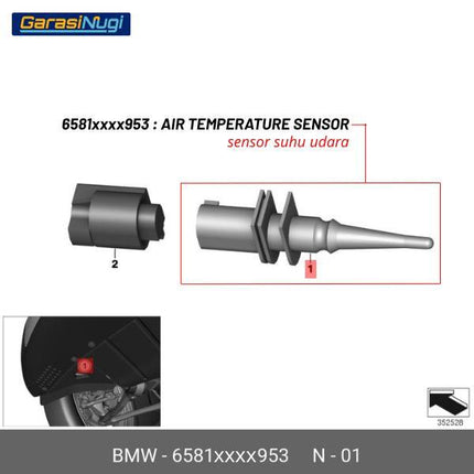 Ambient Air Temp BMW F10 F30 E90 Sensor Suhu Udara Luar Exterior 320