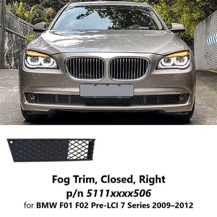 Fog Light Trim For BMW F01 F02 Pre-LCI Panel Lampu Kabut 730