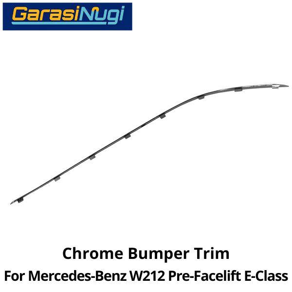 Chrome Stripe Mercy W212 Pre-FL Garnish Moulding Bumper Depan E300