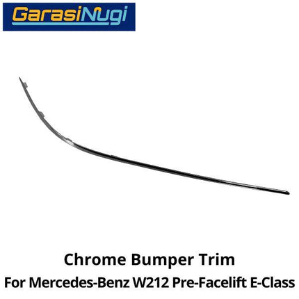 Chrome Stripe Mercy W212 Pre-FL Garnish Moulding Bumper Depan E300