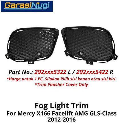 Fog Trim Mercy X166 Facelift AMG Cover Lampu Kabut Bracket GLS