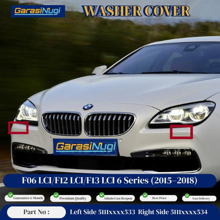Cover Nozzle Washer For BMW F06 F12 F13 Tutup Lampu Bumper 6 Series