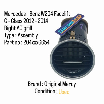 Mercedes W204 Facelift AC Depan Kisi Grill Assembly C200 2011-2014
