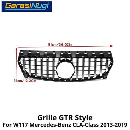 Grille Mercedes W117 Mercy CLA Grill Hidung Chrome GTR AMG 2013-2019