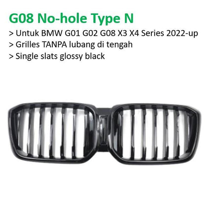 BMW Kidney Grille Hidung Kap Double Diamond Slat M Color G01 G08 X3 X4