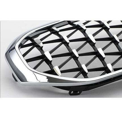 BMW Grill Kidney Grille Hidung Glossy Chrome Diamond Slat F30 320i
