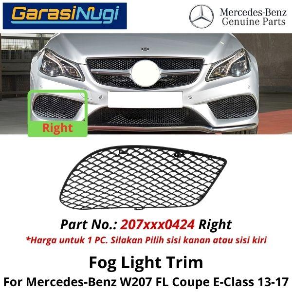 Fog Trim Mercy W207 Facelift Coupe Cover Lampu Kabut Bracket Mercedes E250