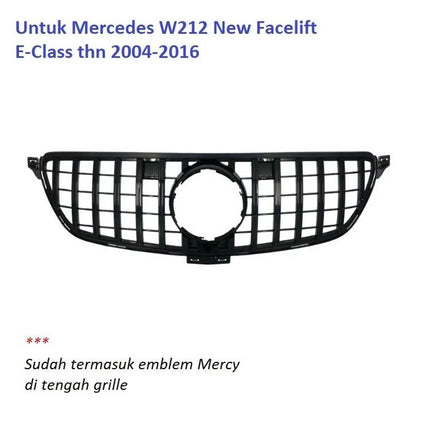 Mercedes W212 Mercy E Class Grill Hidung Chrome Grille Diamond GTR AMG