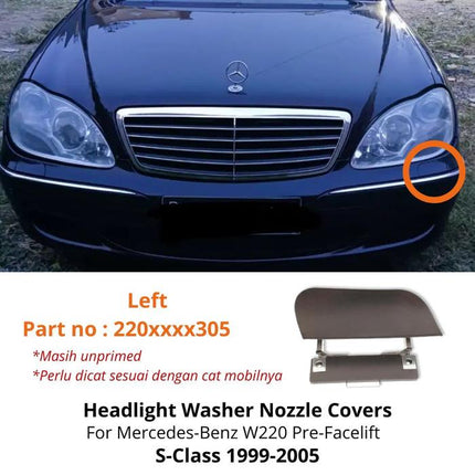 Nozzle Washer Cover Mercedes W220 Tutup Lampu Bumper S320 S280