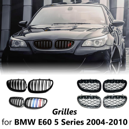 BMW Grill Kidney Grille Hidung Kap Double Slat Glossy M Color E60 523i