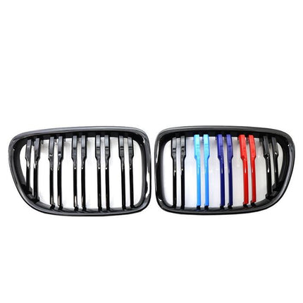 BMW New Kidney Grille Hidung Double Slat Matte Black Carbon E84 X1