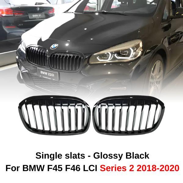 BMW F45 F46 LCI Grill Kidney Hidung Double Slat Glossy 218 2018