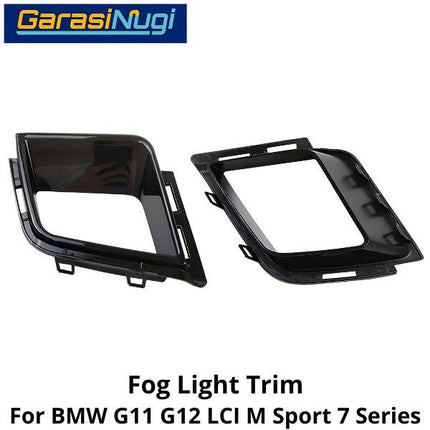 Fog Trim For BMW G11 G12 LCI Msport Cover Chrome Lampu Kabut Grill 730