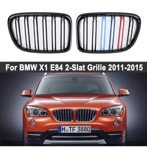 BMW Grill Kidney Grille Hidung Kap Double Slat Glossy M Color E84 X1
