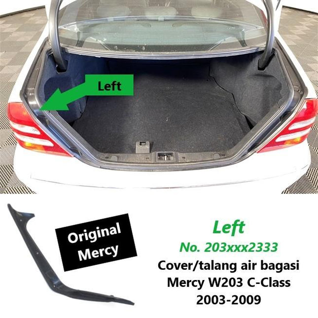 Mercedes W203 Talang Air Bagasi Karet Cover Samping Mercy C230