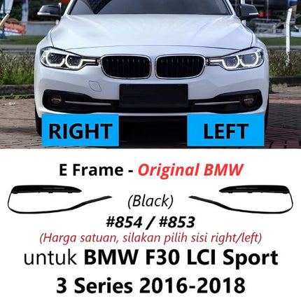 Fog Light Trim For BMW F30 LCI Sport Bumper Lampu Kabut Grill 320 328