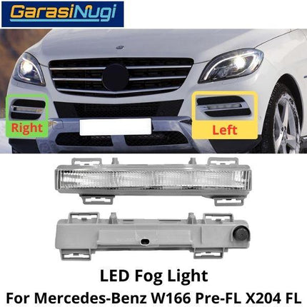 Fog Lights Mercy W166 X204 LED Lampu Kabut Garis Bumper Depan ML GLK