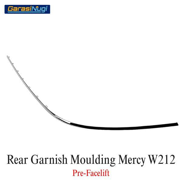 Chrome Stripe Mercy W212 Pre-FL Garnish Moulding Bumper Belakang E300