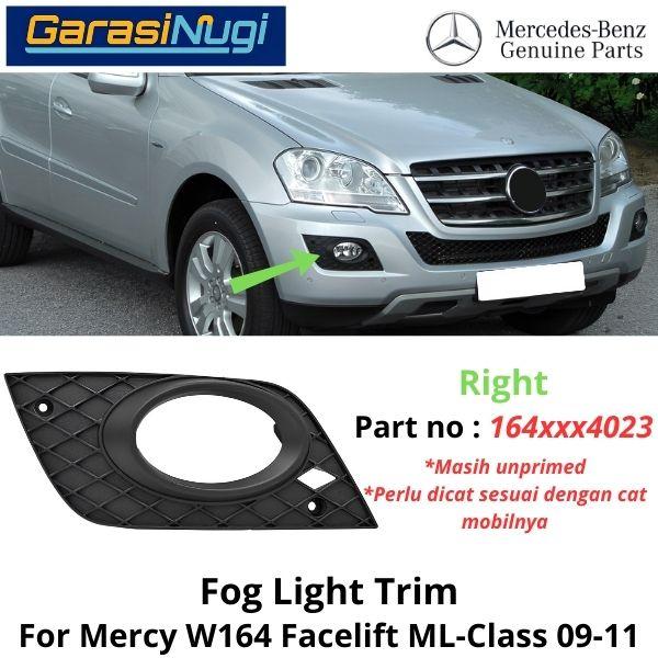 Fog Trim For Mercy W164 Facelift Cover Lampu Kabut Grill ML 09-11
