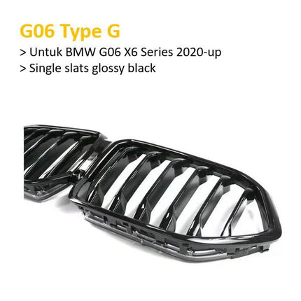 BMW Kidney Grille Hidung Kap Double Diamond Slat M Color G05 G06 X5 X6