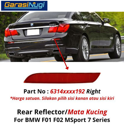 Reflector For BMW F01 F02 MSport Mata Kucing Trim Rear Belakang 735