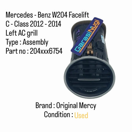 Mercedes W204 Facelift AC Depan Kisi Grill Assembly C200 2011-2014