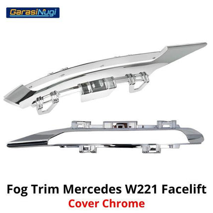 Fog Trim For Mercy W221 Facelift Cover Chrome Lampu Kabut Grill S350