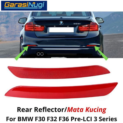 Reflector For BMW F30 F32 Pre-LCI Mata Kucing Trim Rear Belakang 320