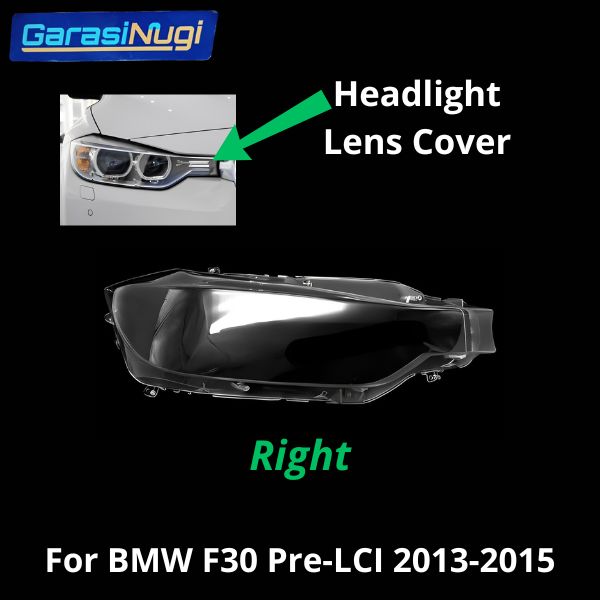 For BMW F30 Pre-LCI Mika Headlight Lens Kaca Cover Lampu Depan 320 2013-2015