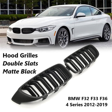 BMW F32 Grill Kidney Grille Hidung Double Slat Glossy Black Carbon 420