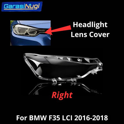 For BMW F30 LCI Mika Headlight Lens Kaca Cover Lampu Depan 320 2016-2018