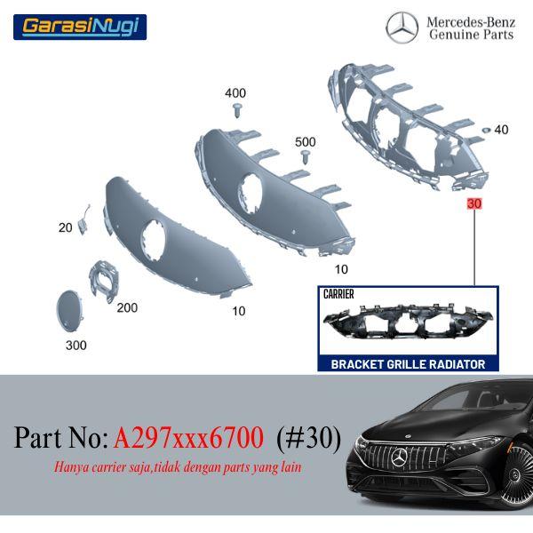 Mercy V297 Carrier Bracket Grille Mercedes Kisi Radiator Frame EQS