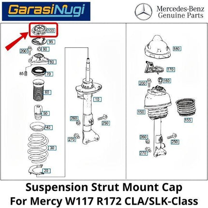 Suspension Mount Mercy W117 R127 Cap Tutup Dudukan Suspensi CLA SLK