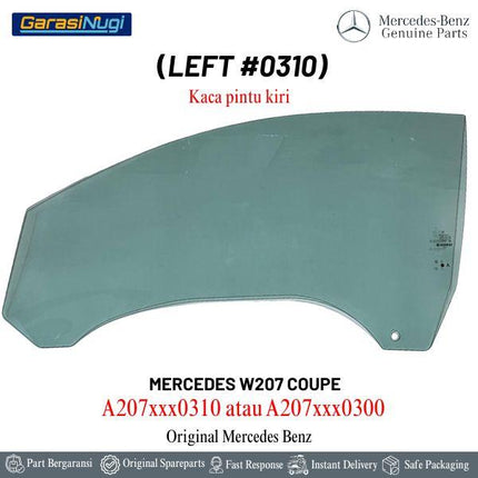 Glass Pane Mercy W207 Coupe Jendela Samping Pintu Kaca Depan E250