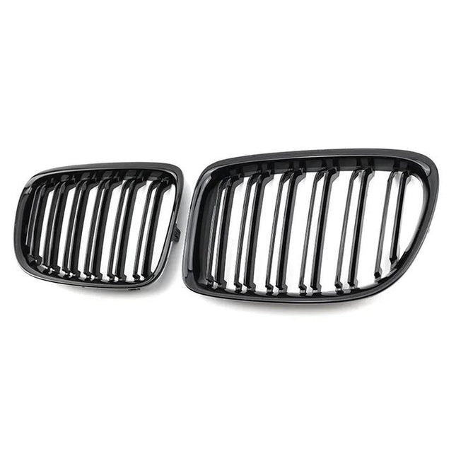 BMW New Kidney Grille Hidung Double Slat Matte Black Carbon E84 X1