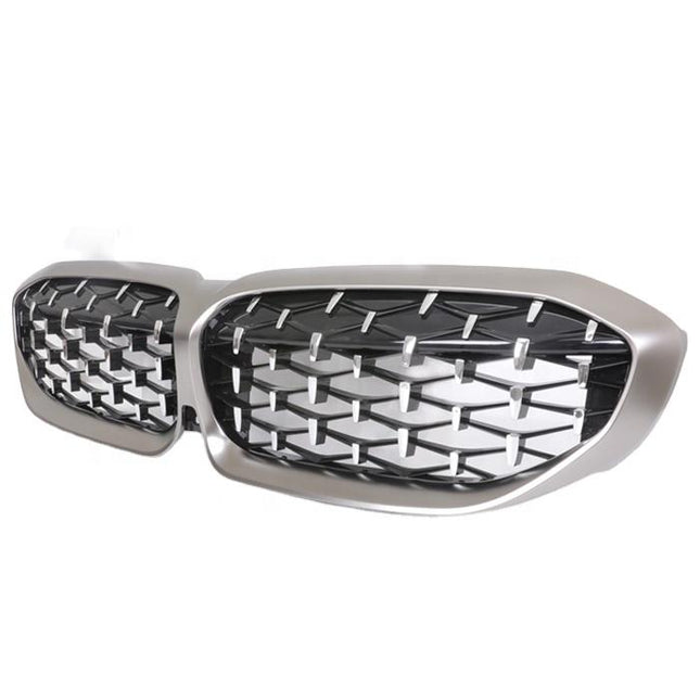 BMW Grill Kidney Grille Hidung Glossy Chrome Diamond Slat Krom G20 320
