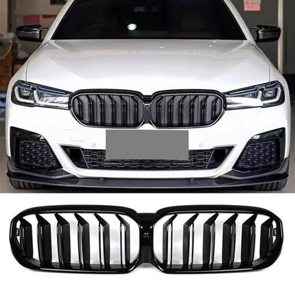 Kidney Grille For BMW G30 LCI Grill Glossy Diamond Slat Cerium Chrome 530