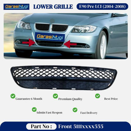 Lower Grille For BMW E90 Pre LCI Cover Bumper Bawah 320