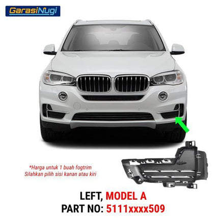 Fog Trim For BMW F15 Front Cover Chrome Lampu Kabut Grill Depan X5