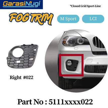 Fog Trim For BMW E70 Panel Lampu Kabut X5