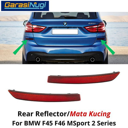 Reflector For BMW F45 F46 MSport Mata Kucing Trim Rear Belakang 220