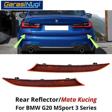 Reflector For BMW G20 MSport Mata Kucing Trim Rear Belakang 320