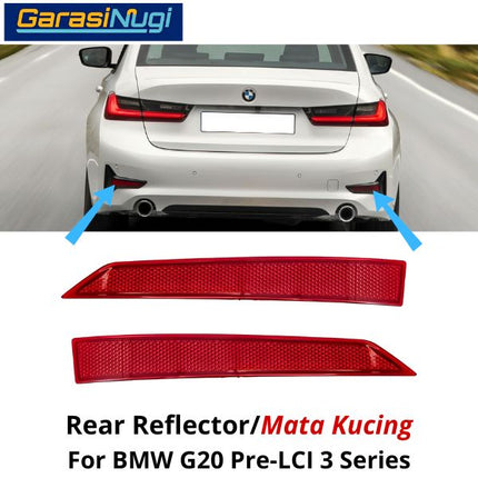 Reflector For BMW G20 Pre-LCI Mata Kucing Trim Rear Belakang 320